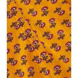 Babyhug 100% Cotton Woven Full Sleeves Floral Printed Kurta Pajama Set - Yellow