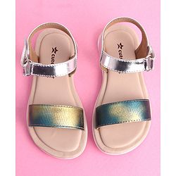 Cute Walk by Babyhug Velcro Closure Sandal - Silver