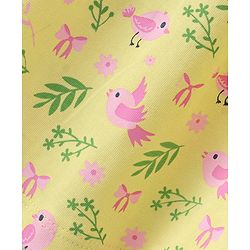 Babyhug Cotton Jersey Knit Frill Sleeves Frock With Bloomer Floral Print - Yellow