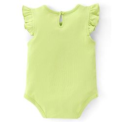 Babyhug 100% Cotton Knit Sleeveless with Frill Detailing Onesie Pack of 3 Text & Floral Print - Mutlicolour