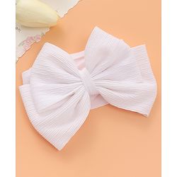 Babyhug Free Size Headbands with Bow Applique Pack of 2 - Fuchsia & White