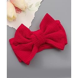 Babyhug Free Size Bow Style Headbands Pack of 2 - Red & Dark Pink