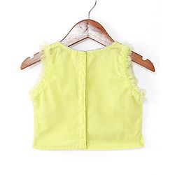 Babyhug Sleeveless Net Sequin Embroidered Lehenga Choli & Dupatta -Yellow