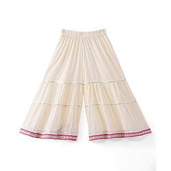 Babyhug Woven  Sleeveless Floral Embroidered Halter Neck Chanderi Kurti Palazo Set with Dupatta - Pink
