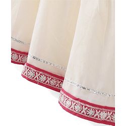 Babyhug Woven  Sleeveless Floral Embroidered Halter Neck Chanderi Kurti Palazo Set with Dupatta - Pink