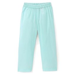 Babyhug Woven Full Sleeves Floral Embroidered Kurta & Pyjama Set - Aqua