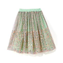Babyhug Woven Half Sleeves Sequenced Embroidered Lehenga Choli & Dupatta Set - Mint