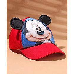 Babyhug Disney Mickey Mouse Summer Cap - Red