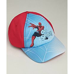 Babyhug Marvel Spiderman Summer Cap - Red & Blue