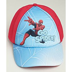 Babyhug Marvel Spiderman Summer Cap - Red & Blue
