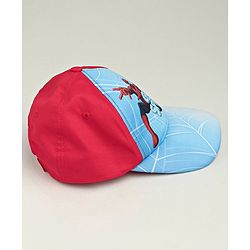 Babyhug Marvel Spiderman Summer Cap - Red & Blue