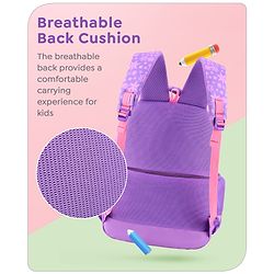 Babyhug Disney Frozen Tic-Tac-Toe School Backpack|2 Main Compartments, 2 Front Pockets, 2 side Bottle Pockets|Water Resistant|Long lasting and Durable Zippers | Comfortable back cushioning | For School, Travel and Outdoors|Lavender- 15.8 inches