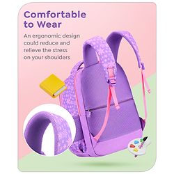 Babyhug Disney Frozen Tic-Tac-Toe School Backpack|2 Main Compartments, 2 Front Pockets, 2 side Bottle Pockets|Water Resistant|Long lasting and Durable Zippers | Comfortable back cushioning | For School, Travel and Outdoors|Lavender- 15.8 inches