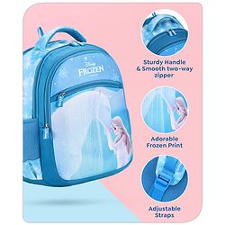 Babyhug Disney Frozen Tic-Tac-Toe School Backpack|2 Main Compartments, 2 Front Pockets, 2 side Bottle Pockets|Water Resistant|Long lasting and Durable Zippers | Comfortable back cushioning | For School, Travel and Outdoors|Lavender- 15.8 inches
