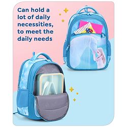 Babyhug Disney Frozen Tic-Tac-Toe School Backpack|2 Main Compartments, 2 Front Pockets, 2 side Bottle Pockets|Water Resistant|Long lasting and Durable Zippers | Comfortable back cushioning | For School, Travel and Outdoors|Lavender- 15.8 inches