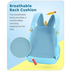 Babyhug Disney Mickey Mouse School Backpack|2 Main Compartments, 2 Front Pockets, 2 side Bottle Pockets|Water Resistant|Long lasting and Durable Zippers | Comfortable back cushioning | For School, Travel and Outdoors|Blue- 15.8 inches