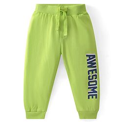 Babyhug Cotton Full Length Lounge and Track Pant Solid & Text Print Pack of 3 - Multicolour