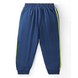 Babyhug Cotton Full Length Lounge and Track Pant Solid & Text Print Pack of 3 - Multicolour
