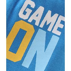 Babyhug Cotton Knit Full Length Track Pant Basketball Print Pack of 3 - Blue Yellow & White