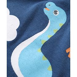 Babyhug Cotton Knit Full Length Track Pants Solid & Dino Print  Pack of 2 - Multicolor