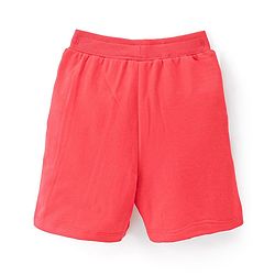 Babyhug Disney Cotton Shorts With Pixar Cars Graphics - Red