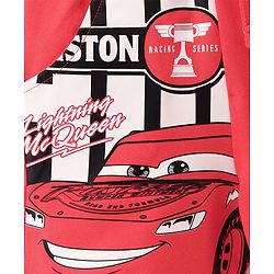 Babyhug Disney Cotton Shorts With Pixar Cars Graphics - Red