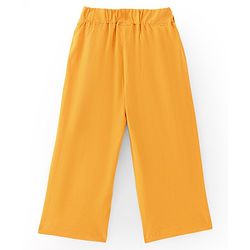 Babyhug Single Jersey Cotton Knit Full Length Culottes Solid Colour - Yellow