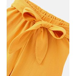 Babyhug Single Jersey Cotton Knit Full Length Culottes Solid Colour - Yellow