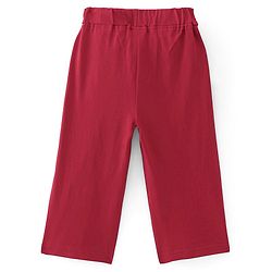 Babyhug Single Jersey Cotton Knit Full Length Culottes Solid Colour - Maroon