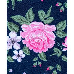 Babyhug Sleeveless V Cut Swimsuit Floral Print - Navy Blue