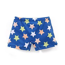 Babyhug Star Print Swimming Trunk - Navy Blue