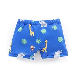 Babyhug Giraffe Print Swimming Trunk - Blue