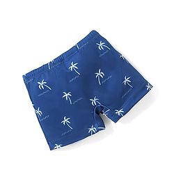 Babyhug Swimming Trunks Beach Theme Print -Navy Blue