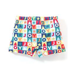 Babyhug Text Print Swimming Trunk - Multicolour