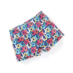 Babyhug Text Print Swimming Trunk - Multicolour