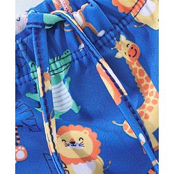 Babyhug Animal Print Swimming Trunk - Blue