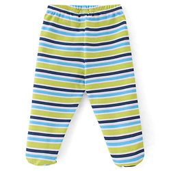 Babyhug 100% Cotton Knit Footed Bootie Leggings Stripes & Animal Print Pack of 3- Multicolour
