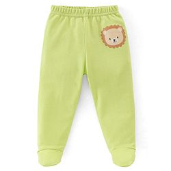 Babyhug 100% Cotton Knit Footed Bootie Leggings Stripes & Animal Print Pack of 3- Multicolour
