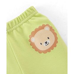 Babyhug 100% Cotton Knit Footed Bootie Leggings Stripes & Animal Print Pack of 3- Multicolour