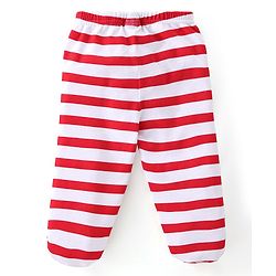 Babyoye 100% Organic Cotton Bootie Leggings With Striped & Fruit Print Pack of 3 - Multicolor