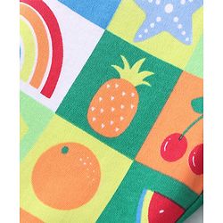 Babyoye 100% Organic Cotton Bootie Leggings With Striped & Fruit Print Pack of 3 - Multicolor