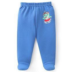 Babyhug 100% Cotton Knit Footed Bootie Leggings Stripes & Dino Print Pack of 3- Multicolour