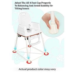 Babyhug 3 in 1 Comfy High Chair with Printed Cushion| High Chair, Feeding Chair & Booster Chair| Adjustable Double Food Tray| Removable PU Leather Seat| Safety Harness| Removable Footrest