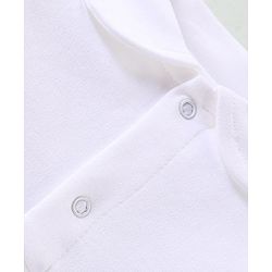 Babyhug Interlock Knit Full Sleeves Night Suit - White