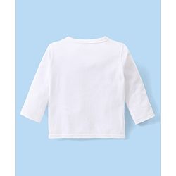 Babyhug Interlock Knit Full Sleeves Night Suit - White