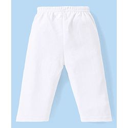 Babyhug Interlock Knit Full Sleeves Night Suit - White