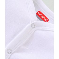 Babyhug Interlock Knit Full Sleeves Night Suit - White