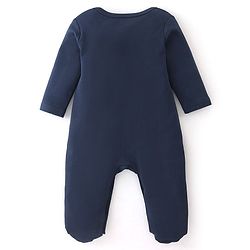 Babyhug Interlock Cotton Knit Full Sleeves Dino & Heart Print Sleepsuits Pack of 2 - Navy & Pink