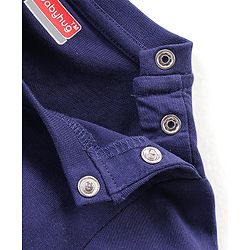 Babyhug Cotton Knit Half Sleeves Night Suit Space  Print - Navy Blue