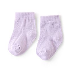 Cute Walk by Babyhug Anti Bacterial Cotton Ankle Length  Socks Pack of 3 Solid Colour -White Pink & Purple